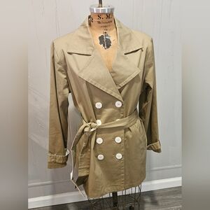 Linea By Louis Dell'Olio Trench Coat Jacket Double Breasted NWOT